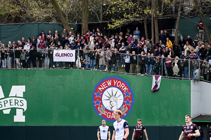 New York and Galway in last year's Connacht quarter-final in Gaelic Park, New York. Photograph: Emily Harney/Inpho