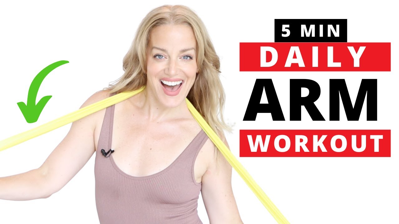 5 Minute Tone Your Arm Workout Over 40 [Resistance Band Workout] - YouTube