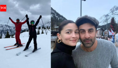 Alia-Ranbir Wedding Anniversary: Alia Bhatt, Ranbir Kapoor celebrate anniversary with snow and skiing, the actress drops PICS, fans are reminded of 'Yeh Jawaani Hai Deewani' | Hindi Movie News