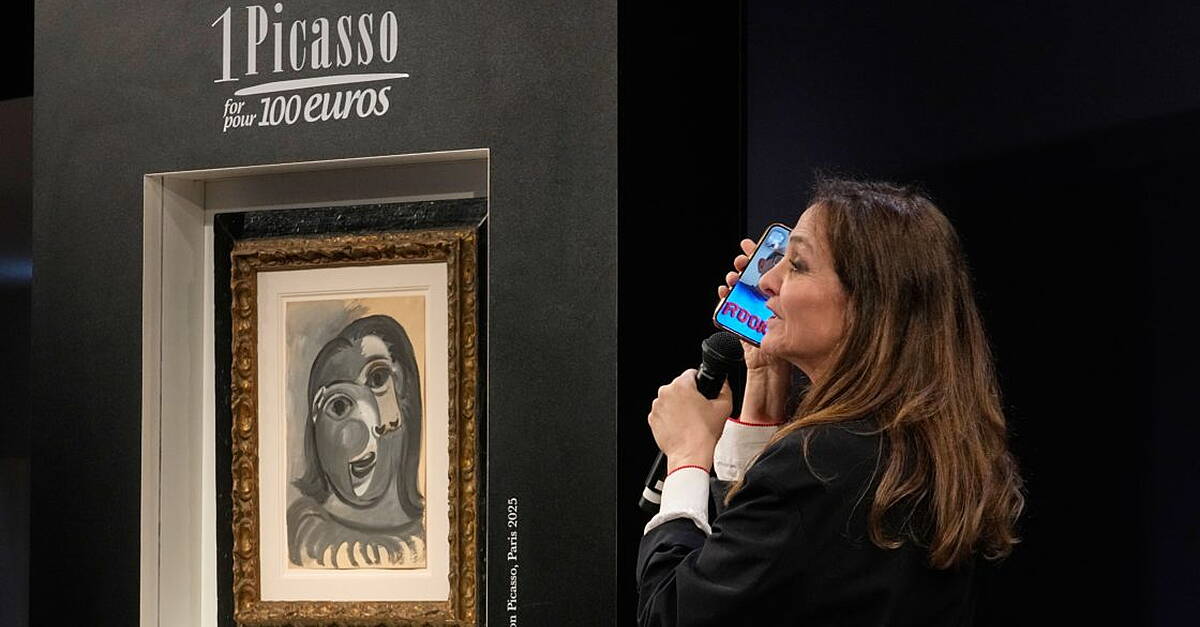 Man left stunned after winning Picasso painting in raffle
