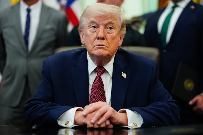'We have full custody of their ship, and are seeing what’s on board!' US president Donald Trump wrote on Truth Social. Photograph: Julia Demaree Nikhinson/AP