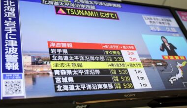 Major 7.5-magnitude quake hits off Japan, tsunami observed off coast
