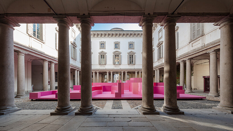 lina ghotmeh floods milan's palazzo litta with pink labyrinthine landscape - 4