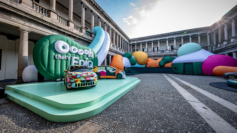 inflatable clay-like landscape by ulises studio fills palazzo del senato in milan with color - 5