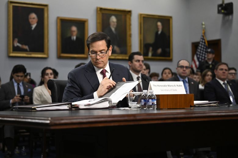 US Secretary of State Marco Rubio gives testimony before the House Committee on Appropriations on the proposed budget for FY2026, in which he said that with regards to family planning programs,