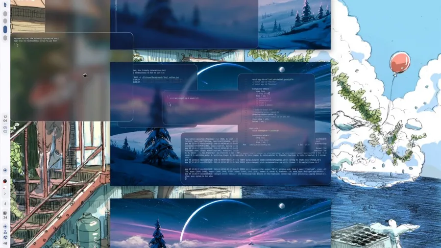 Niri 26.04 blur example
