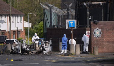 Footage released of moment car bomb explodes at Dunmurry police station
