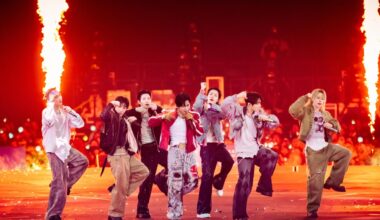 K-pop boy band BTS performs during the Tokyo leg of the group