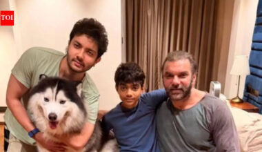 Sohail Khan posts cozy family frame with sons and pet Husky; Calls it 'My immediate lovable family' | Hindi Movie News