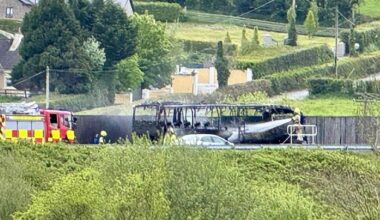 Passengers saved as fire destroys bus on M7 near Tipperary Laois border