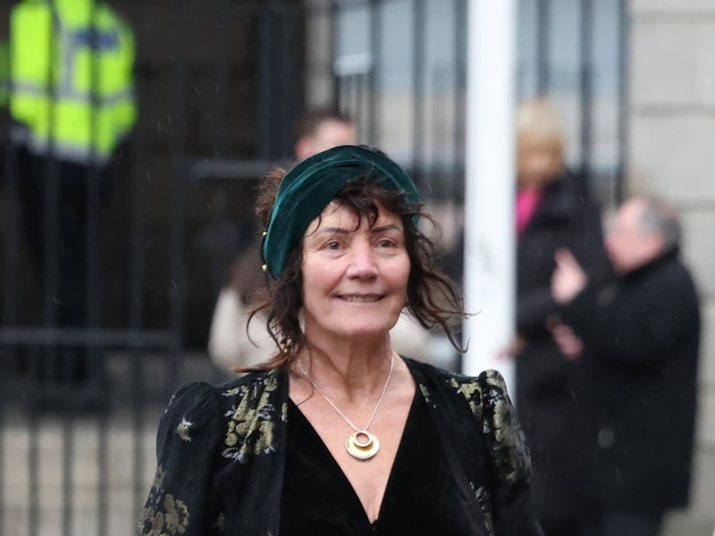 Margaret Connolly at Dublin Castle for the presidential inauguration of Catherine Connolly last year. Photograph: Bryan O’Brien