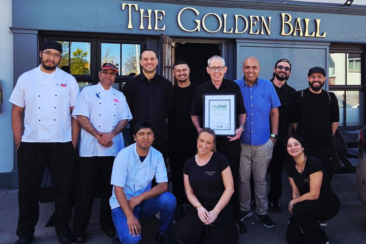 The team at the Golden Ball in Kilternan with their award