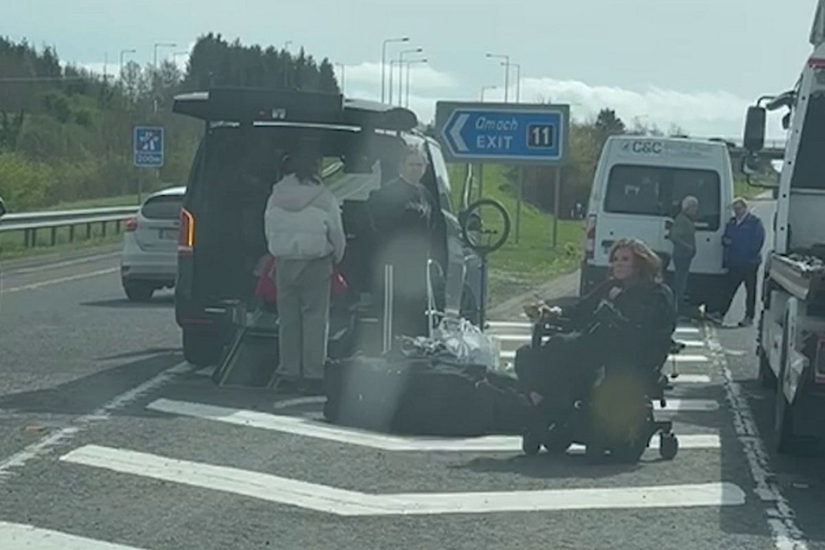 Abby Lee Miller, stranded on the carriageway in Limerick