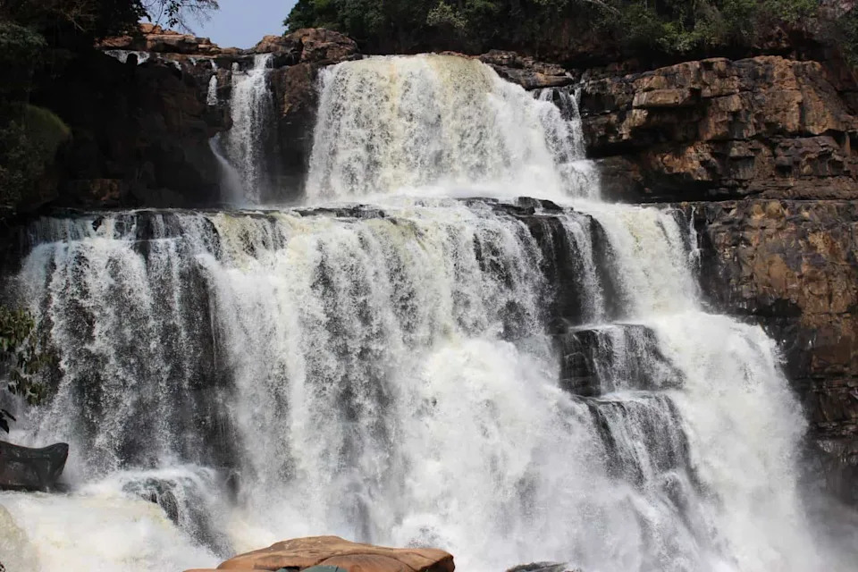 Waterfall in Zongo. Democratic Republic of Congo.