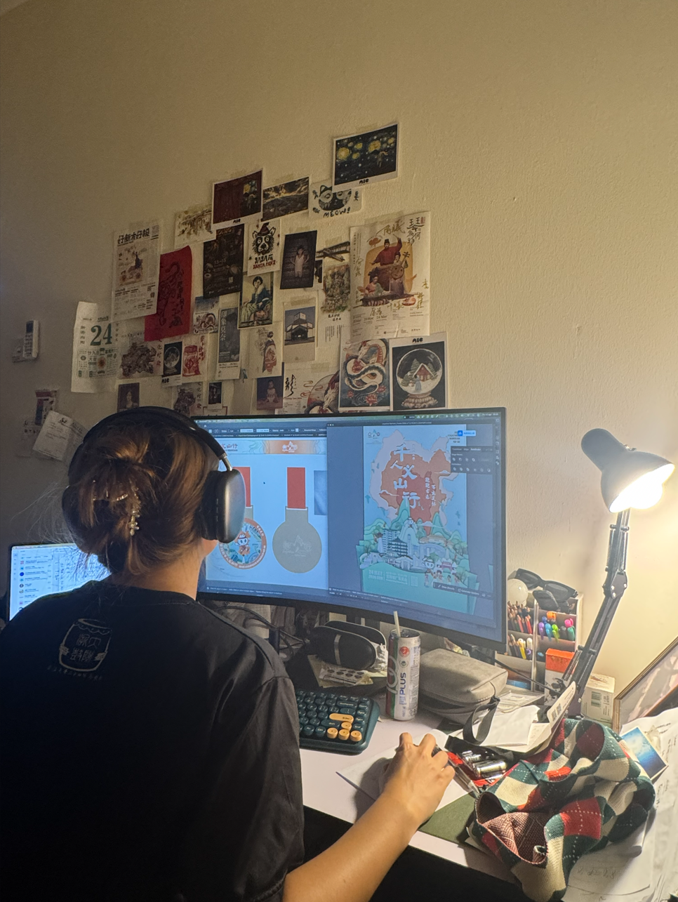  wk working at home for herself 