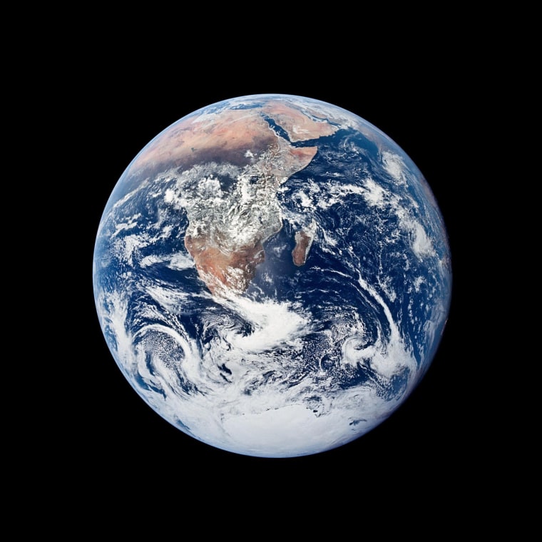 A view of Earth in space