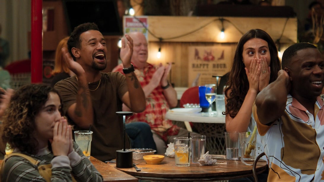 Claire (Rachel Kaly), Anthony, Kate (Erica Hernandez), and Steve (Warren Burke), Jury Duty Presents: Company Retreat