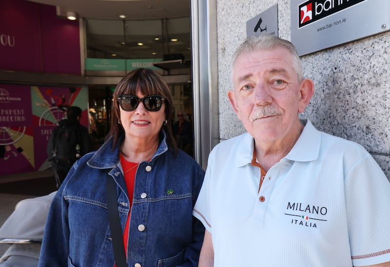 Angela and Pat Donnelly had mixed views about the Stephens Green Shopping Centre redevelopment. Photograph: Alan Betson