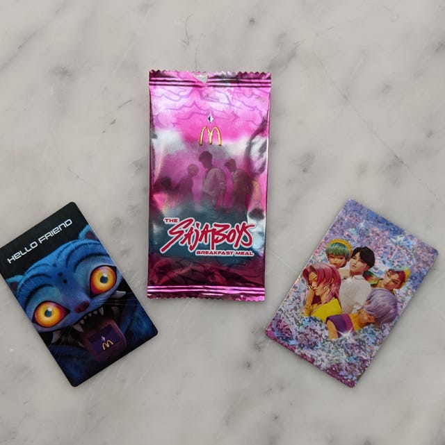 Collectible items related to a food promotion.