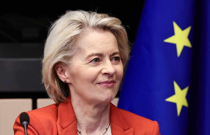 European Commission President Ursula von der Leyen, pictured yesterday, said the EU should focus on clean energy supply. Photography by Ronald Wittek/EPA