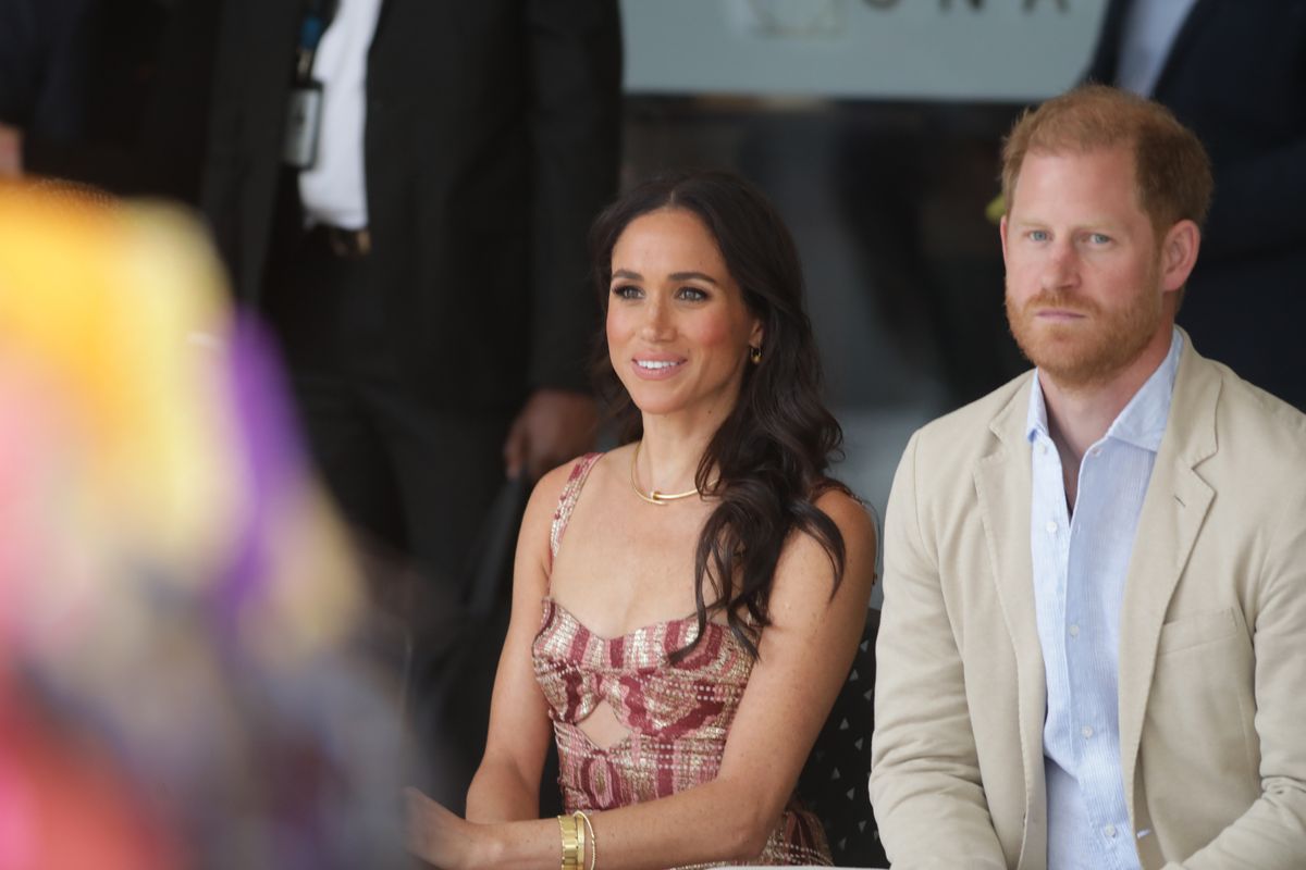 Prince Harry, Duke of Sussex, and Britain's Meghan,