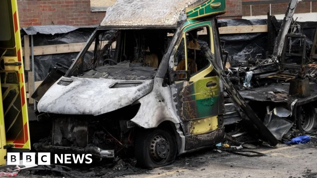 Three charged over Jewish charity ambulance fires - BBC