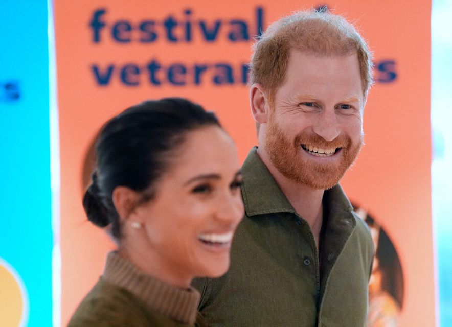 Britain's Prince Harry and Meghan, the Duke and Duchess of Sussex arrive at the Australian National Veterans Arts Museum (ANVAM) in Southbank, Melbourne, Australia, April 14, 2026. Jonathan Brady/Pool via REUTERS