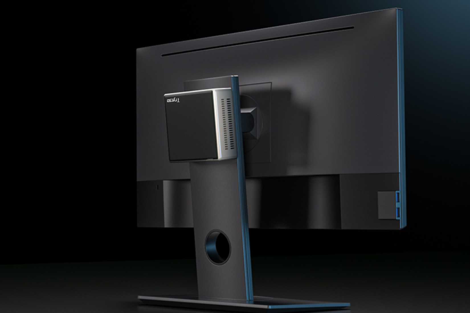 Trycoo Mini PC on monitor