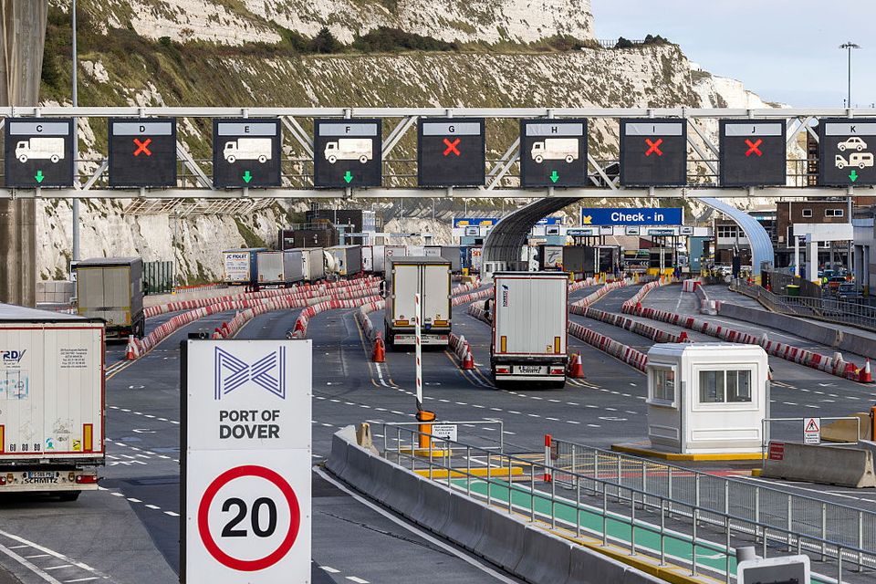Frontier control at the Port of Dover, Kent, United Kingdom. Photo: Andrew Aitchison / In pictures via Getty Images.