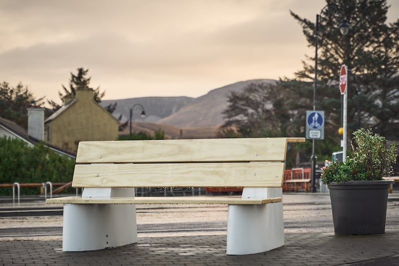 BladeBridge street furniture, made from decommissioned wind turbine blades