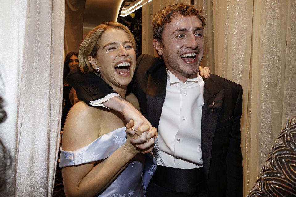 Jessie Buckley and Paul Mescal having what can only be described as a bit of craic. Photo: Getty