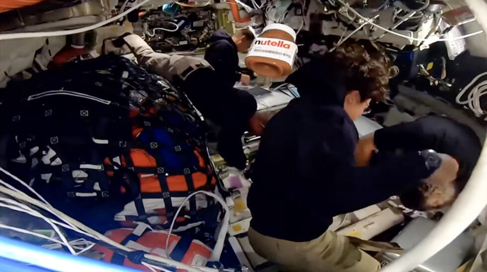The crew on board the Orion space capsule is living in close quarters on their 10-day lunar voyage