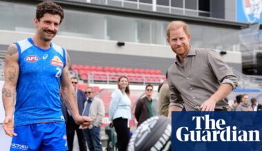 ‘Meeting of two worlds’ as Prince Harry joins Wiggles and Australian football stars to put men’s mental health in spotlight | Prince Harry