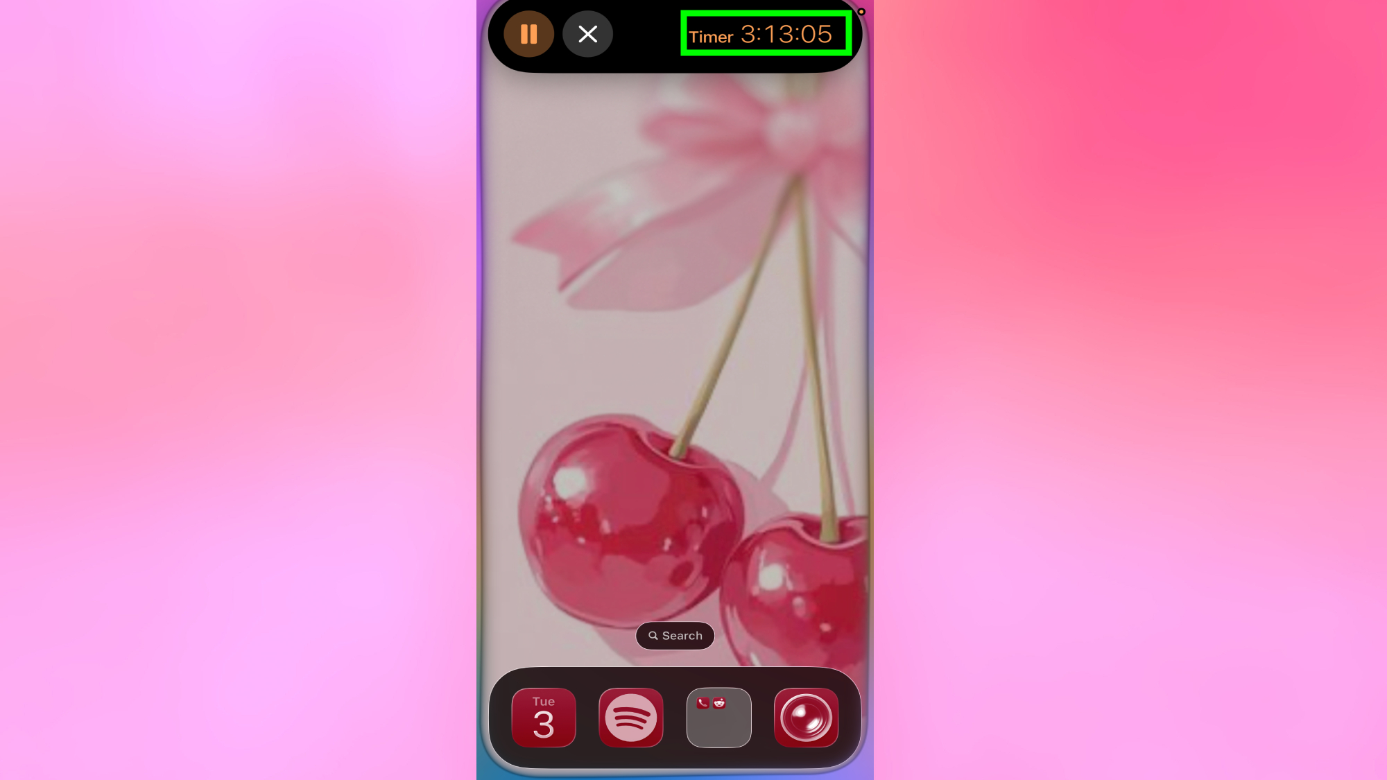 Setting a timer through Siri on iPhone