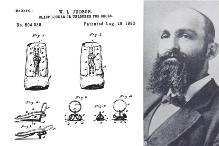 Whitcomb Judson and his patent for his clasp locker device that came before the modern zipper