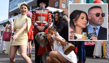 Star couple turn heads as races get rowdy - News.com.au