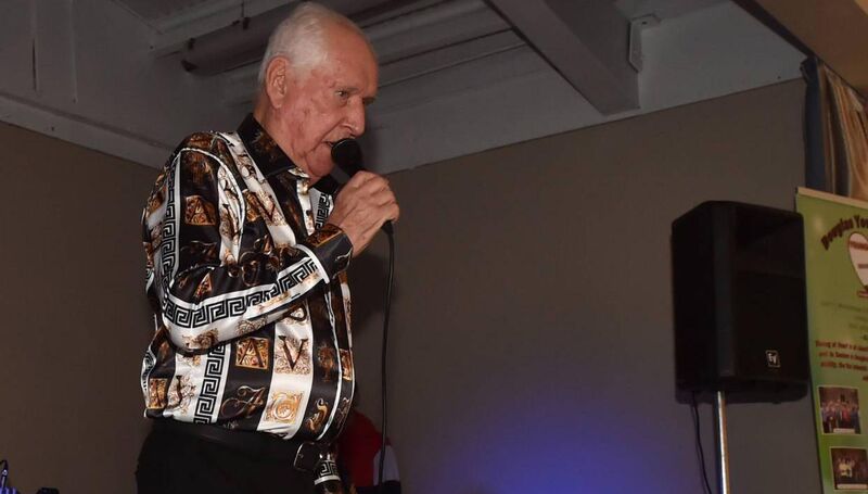 Art Supple singing at the Young at Heart tea dance at Douglas GAA club in 2023. Picture; Eddie O'Hare