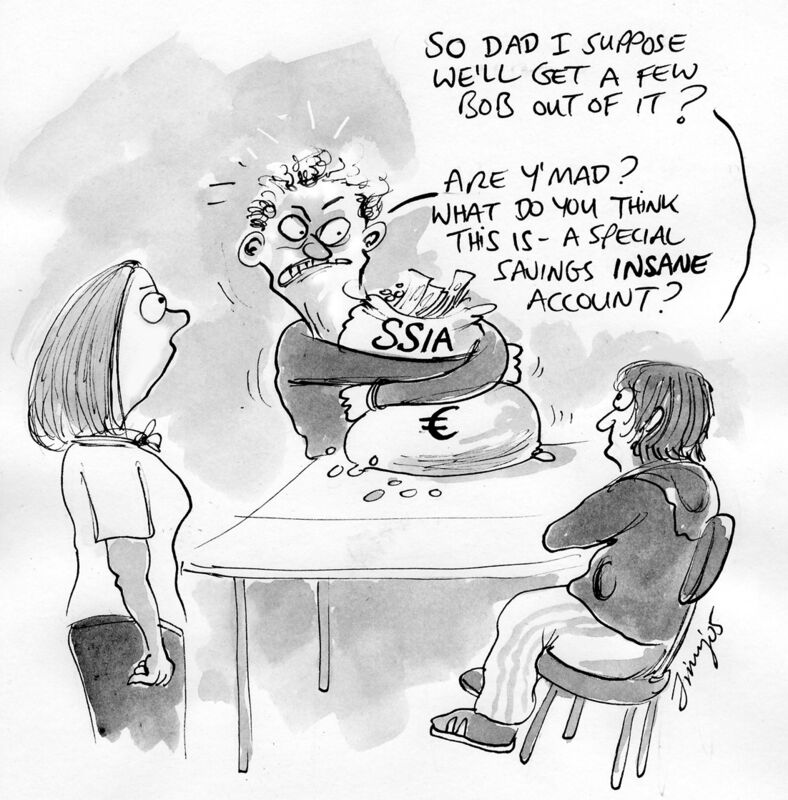 SSIA vs new savings plan: what lessons from the Celtic Tiger era mean for today’s investors. Jim Barry illustration.