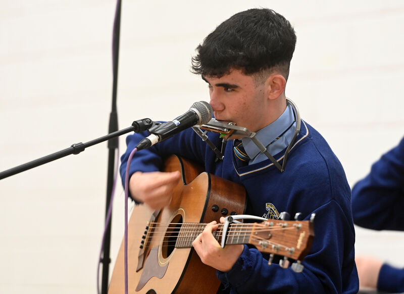 Jamie Ó Murnáin, Gradam Ceol winner playing a self-composed song on the night. 