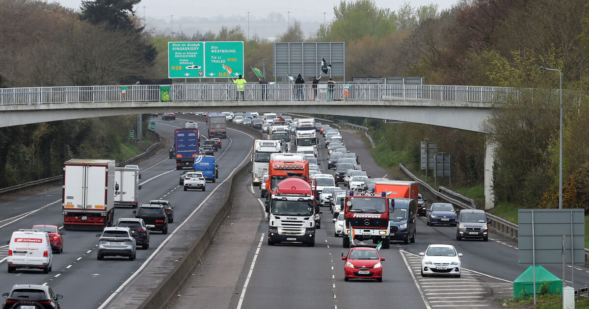 Slow-moving convoys cause traffic disruption as nationwide fuel protests under way