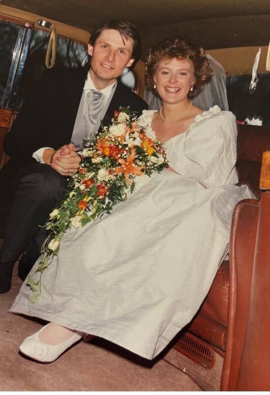 John Brennan and his wife Gwen on their wedding day.