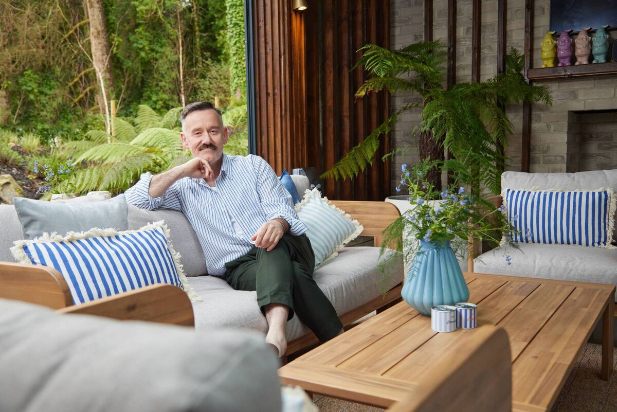 Brendan Courtney: The “blossoms in Japan” were his inspiration for the “completely sustainable” range of garden furniture. Picture: Miki Barlok