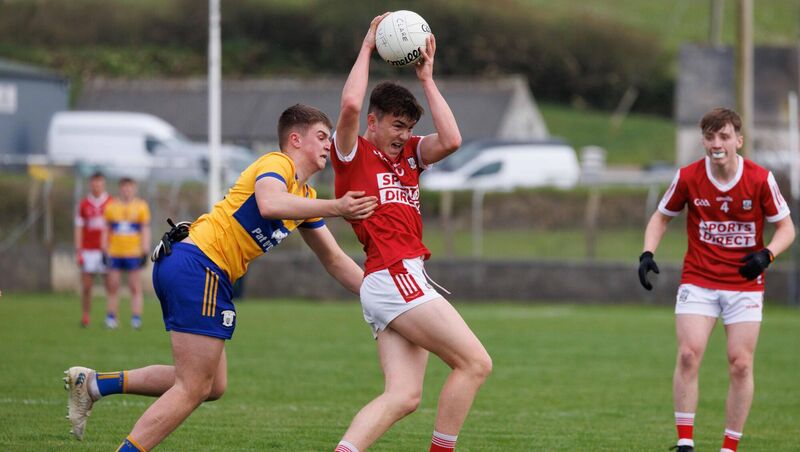 Cork’s Danny Miskella and Clare’s Seán Fennell in action in 2024. Picture: Eamon Ward