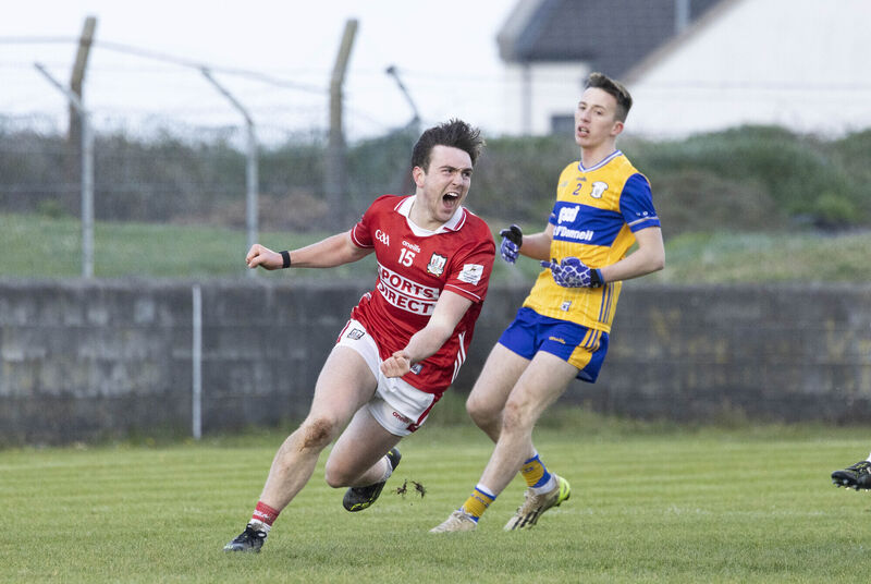 Cork's Danny Miskella celebrates his goal against Clare. Picture: Eamon Ward