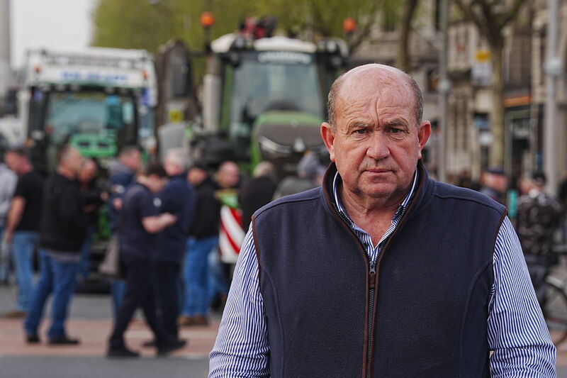 John Dallon a spokesperson for the groups protesting about fuel prices on O'Connell Bridge in Dublin. Picture: Philip Toscano/PA