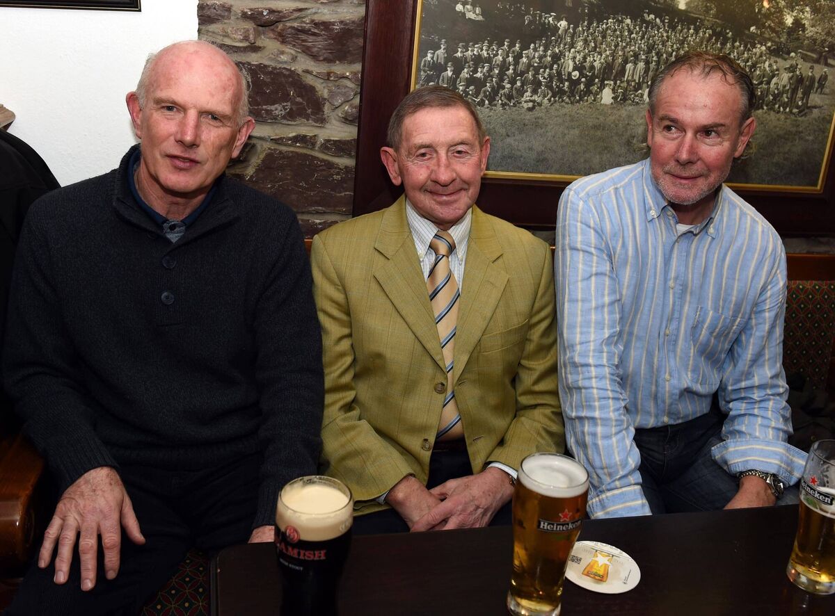 Donie Madden, Donie Wallace and Charlie McCarthy at the Cork AUL soccer legends awards for 2014 at The Kiln, Murphy's brewery /Picture: Eddie O'Hare