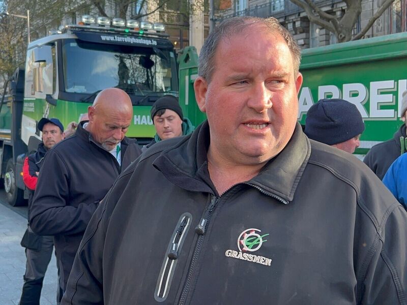 Christopher Duffy speaking on O'Connell Street in Dublin. Picture: Cillian Sherlock/PA Wire