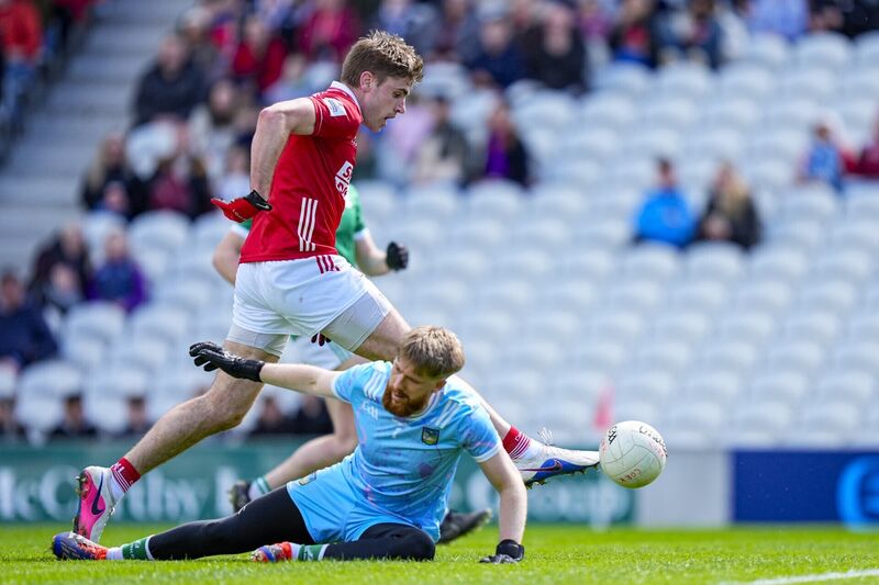 Ian Maguire of Cork scores his sides fourth goal of the game against Limerick. Pic: ©INPHO/James Lawlor