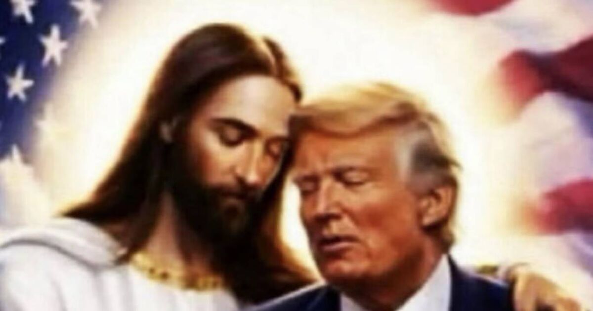 Leo issues message of unity as Trump shares AI image of himself being held by Jesus