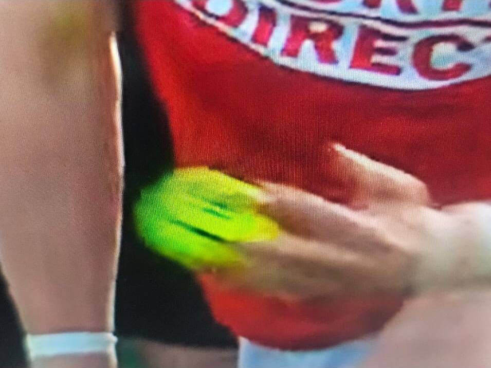 Shane Barrett of Cork completing a handpass.